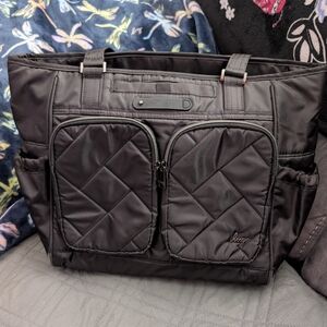 Lug Trotter Tote In Black EUC